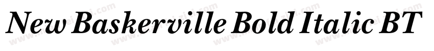 New Baskerville Bold Italic BT字体转换